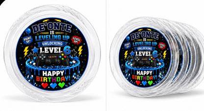Personalized Gamer 7-Inch Dessert Plates | Custom Video Game Birthday Party Supplies
