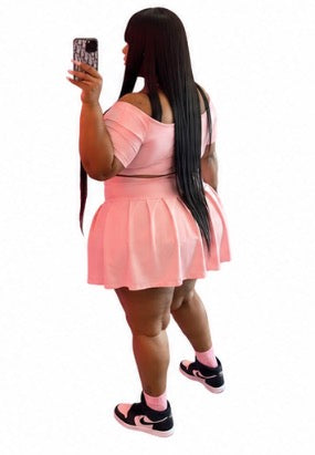 Blush Pink 2-Piece Skirt Set | Women’s Boutique Outfit