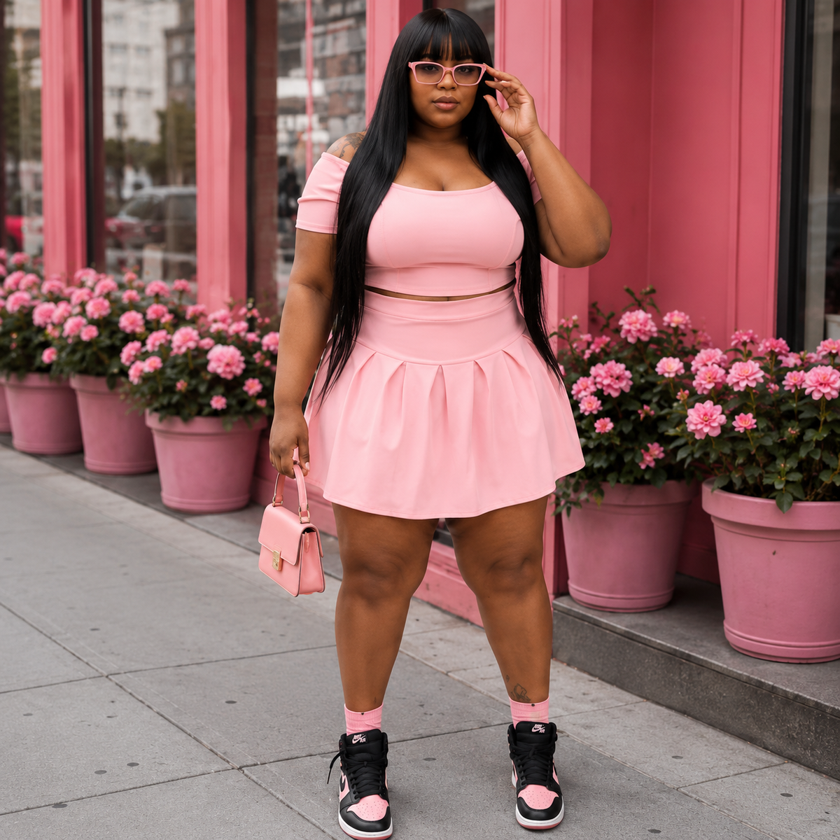 Blush Pink 2-Piece Skirt Set | Women’s Boutique Outfit