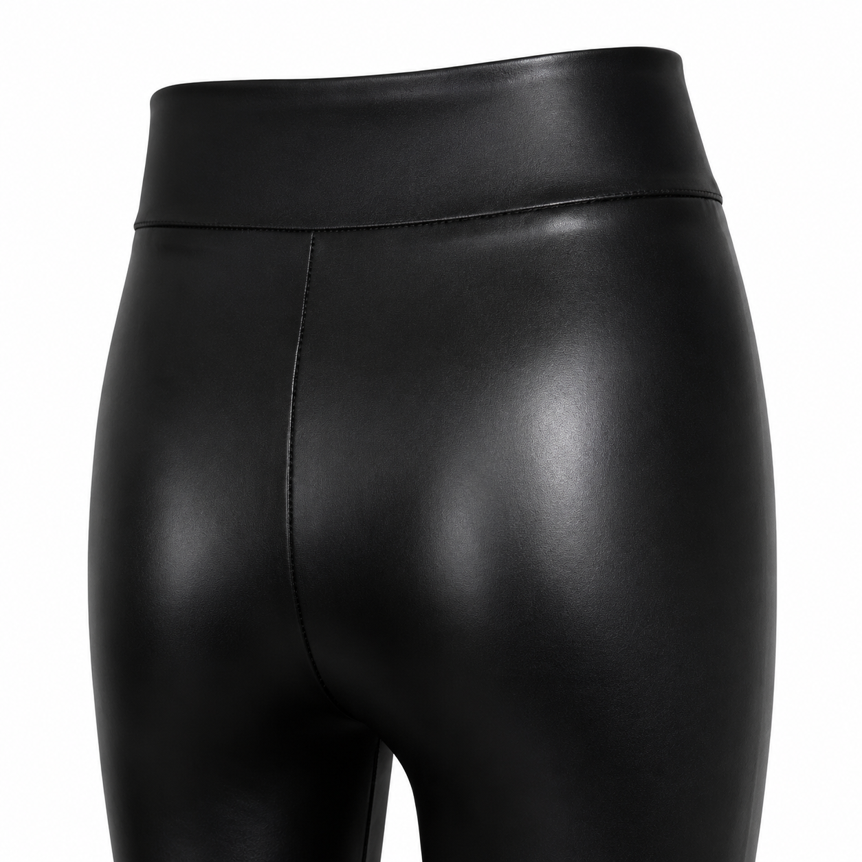 Women’s Black High-Waisted Faux Leather Leggings