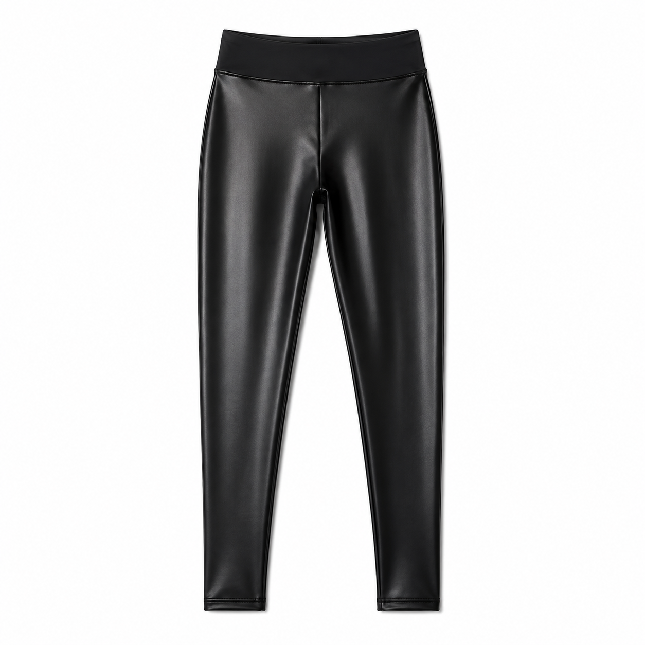 Women’s Black High-Waisted Faux Leather Leggings