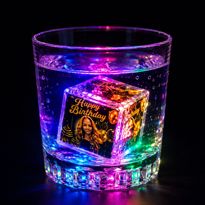 Custom Personalized Light-Up Ice Cube — Any Holiday or Occasion